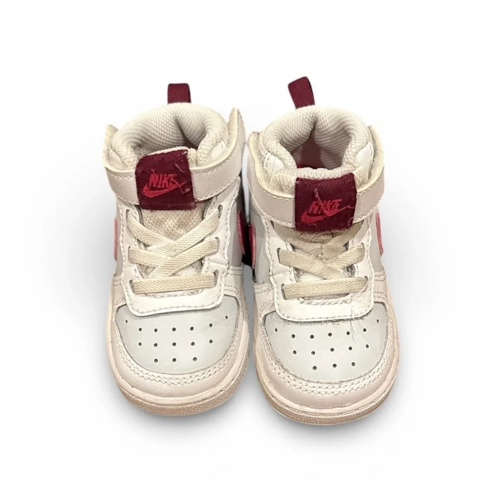 Nike Kids White and Red Sneakers